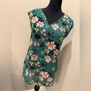 CAbi 2 for 1! Green Floral Women's Blouse